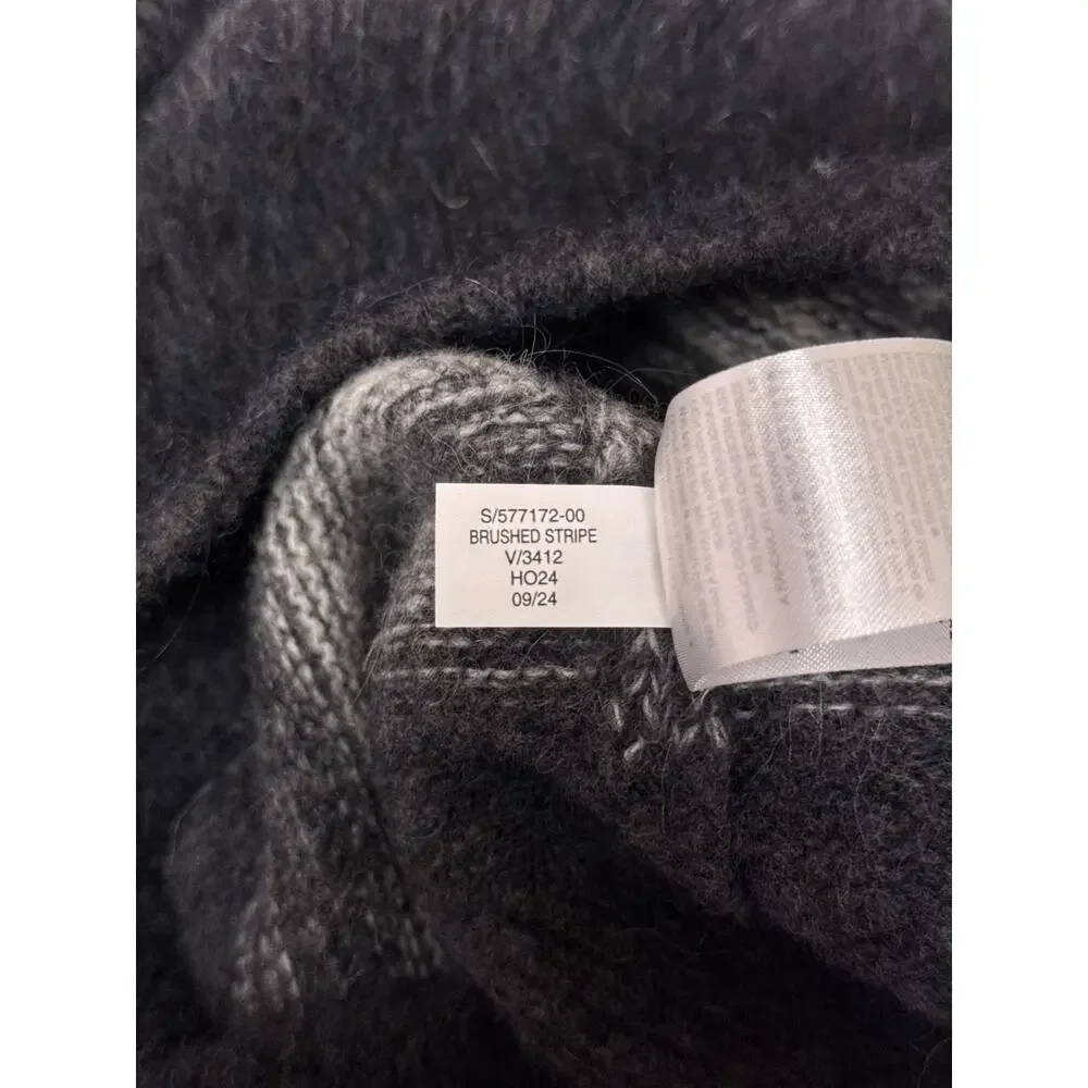 Banana Republic Sweater Small Mens Brushed Stripe Alpaca Wool Blend Pullover